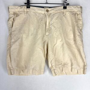 Faherty Mens Linen Blend Cream Color Shorts Size‎ 38